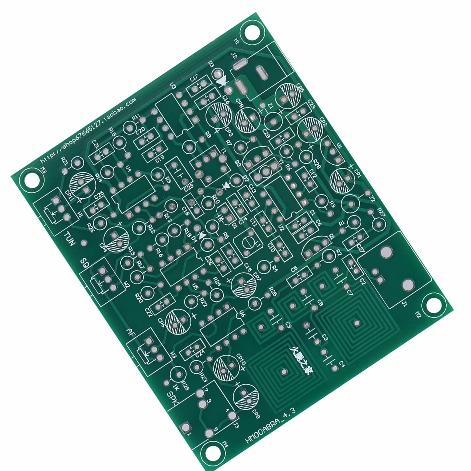 Kit Ricevitore Radio Airband Fai-da-te 118-136 MHz AM Alta Sensibilità per Appassionati di Aerei PCB Verde 9,2x7,5 Cm