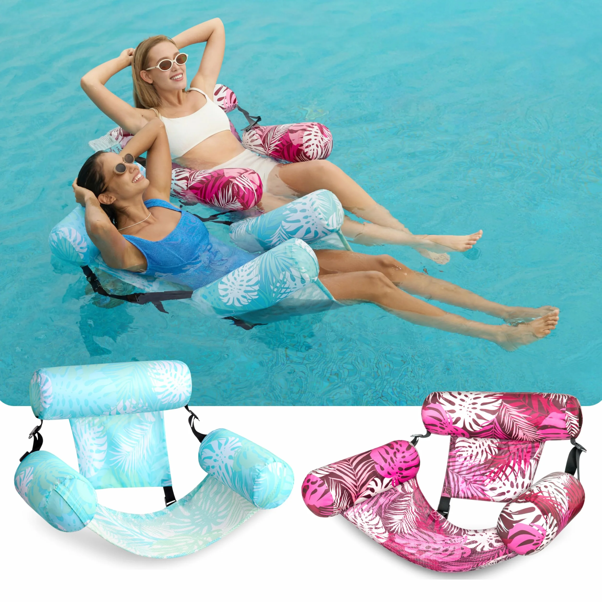 SLOOSH Gonfiabili per Piscina per Adulti, 2 Pezzi Sedie Lounge Galleggianti