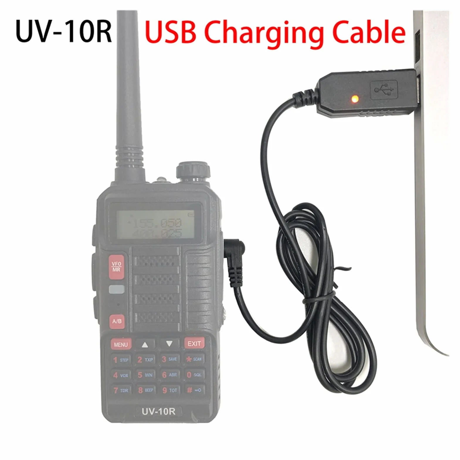 Cavo di Ricarica USB per Walkie Talkie Baofeng UV-10R UV5R Pro, 1 pezzo