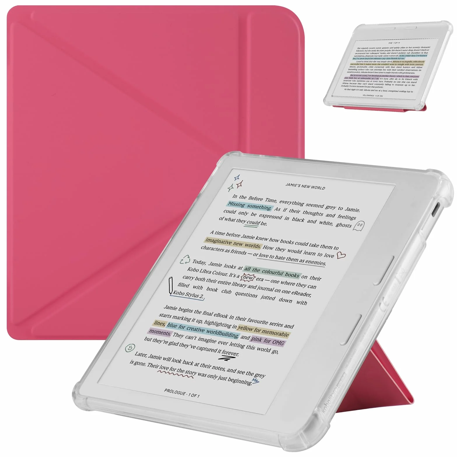 Custodia protettiva Soft TPU Kobo Libra Colore 2024 Libra 2 2021 eReader Watermelon red