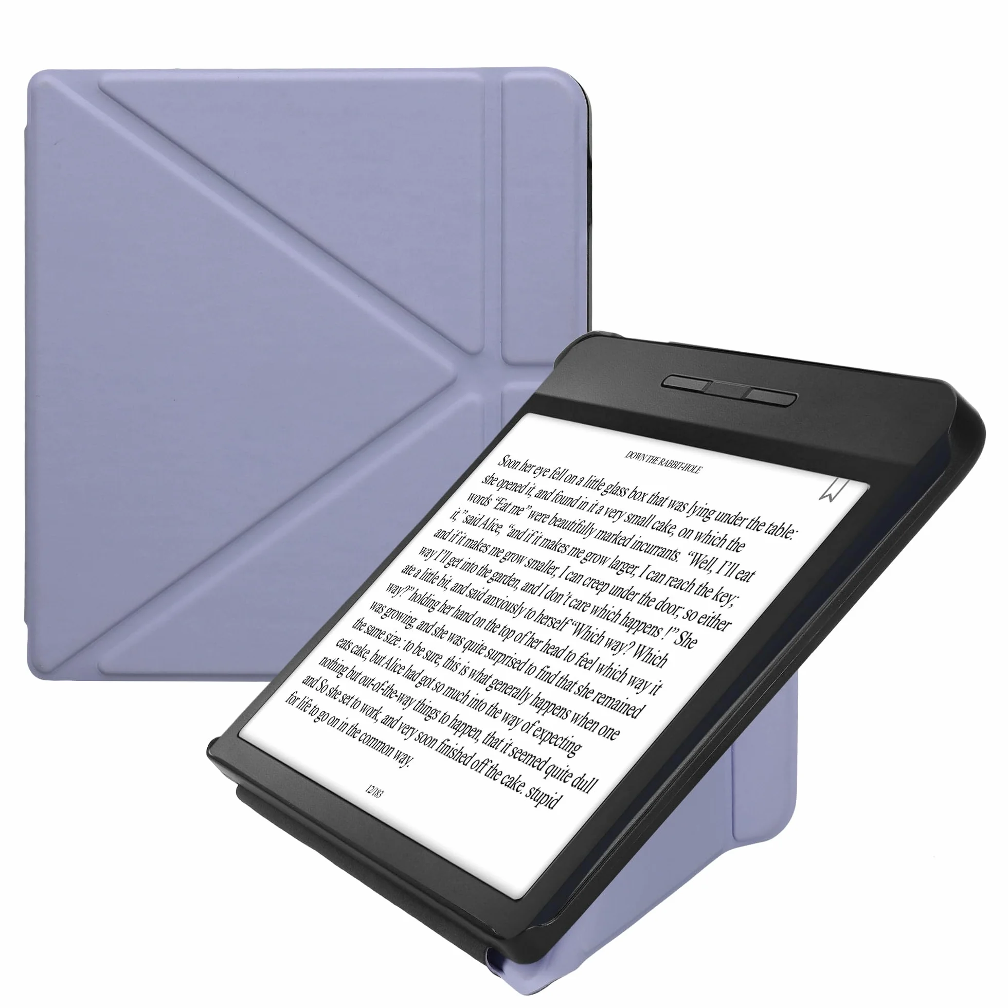kwmobile Custodia Pieghevole Compatibile con Kobo Libra H2O Cover - Cover Magnetica Pelle PU eReader con Stand lavanda