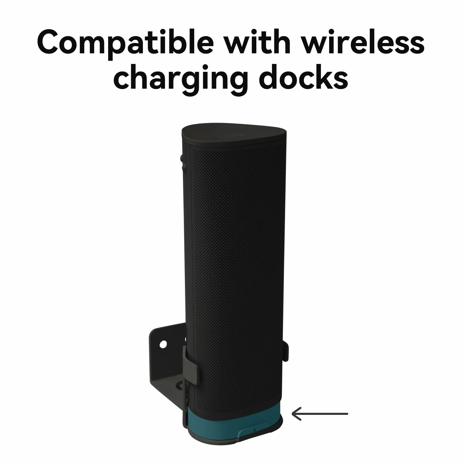 Shinar Supporto da parete in metallo compatibile con Sonos Roam 1/2, regolabile max. 12 kg (Nero)