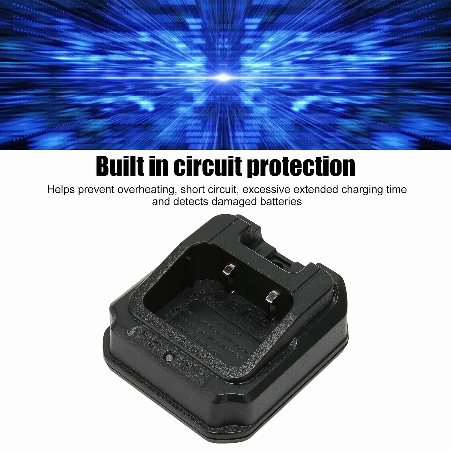 Caricabatteria Walkie-talkie per Baofeng BF-9700 BF-A58 UV-5S UV-9R UV-9R Plus BF-R760 GT-3WP CHR-9700 Spina europea