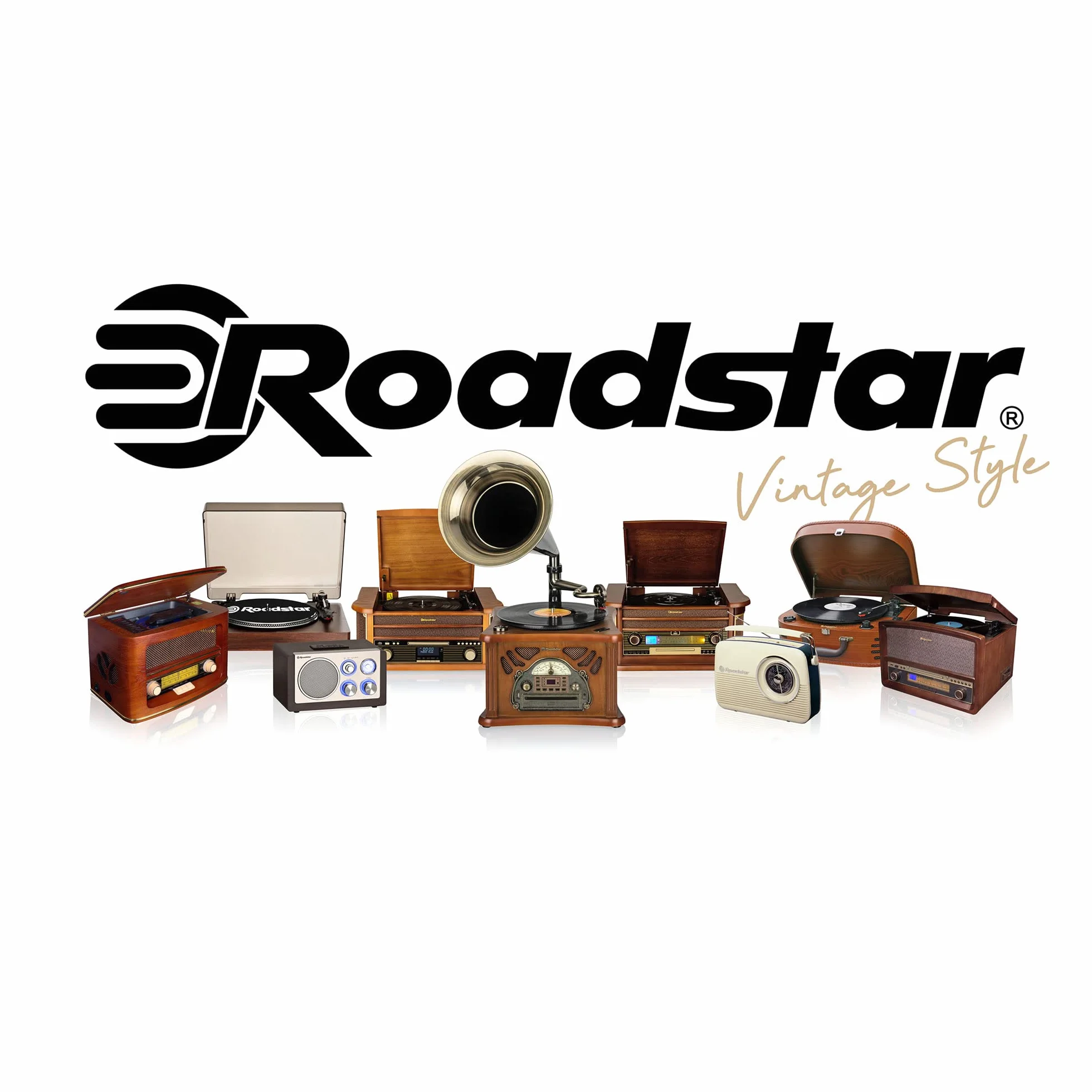 Roadstar HRA1782ND+BK Sistema Micro Vintage Radio DAB DAB+ FM CD MP3 Bluetooth Stereo Nero