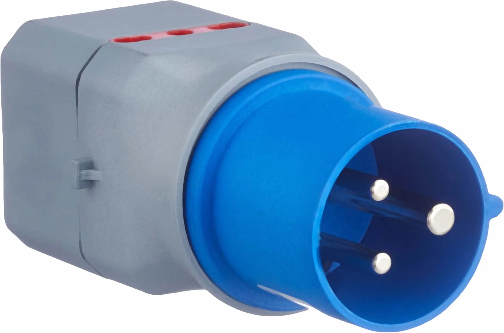 Electraline Adattatore Industriale CEE a Schuko 3 poli 10/16A 2 prese Italiane
