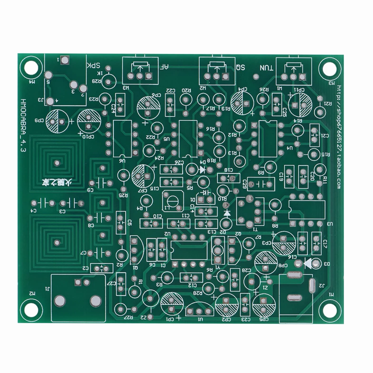 Kit Ricevitore Radio Airband Fai-da-te 118-136 MHz AM Alta Sensibilità per Appassionati di Aerei PCB Verde 9,2x7,5 Cm