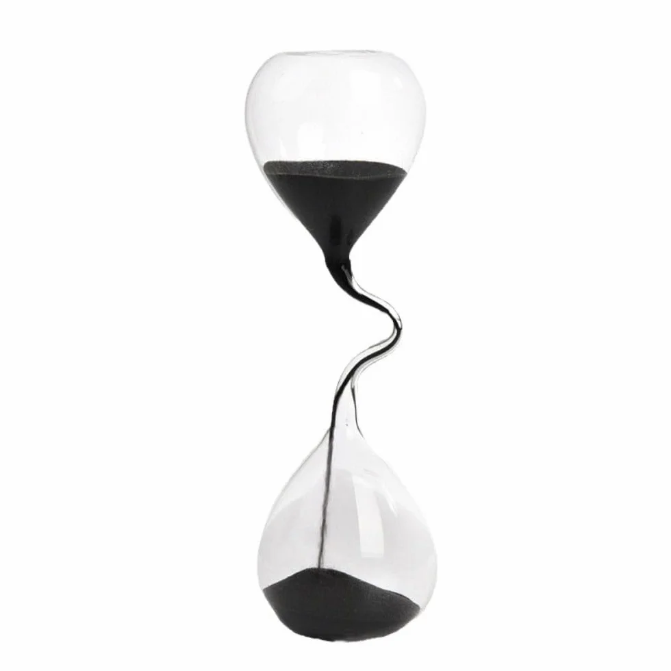 Curve Design Nero Clessidra, Nessun Tempo, Curva Creativa Design Home Decor, Vetro Artigianato Tavolo Ornamento Estetico Sabbia Orologio