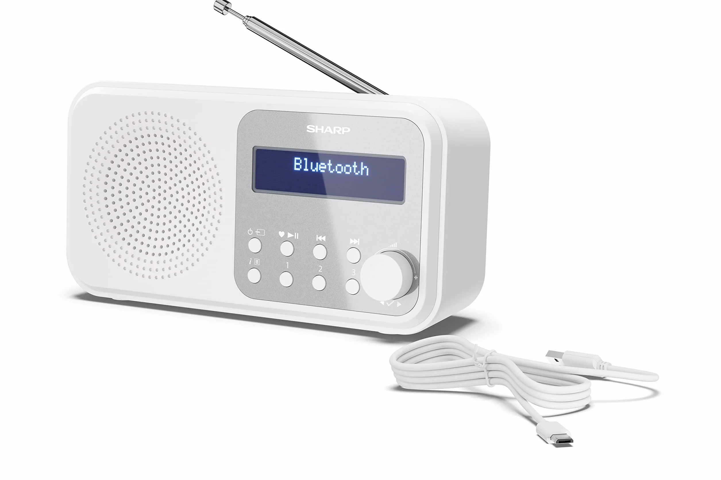 SHARP DP-420(WH) Radio DAB+/DAB/FM compatta portatile Bluetooth USB batteria rosa