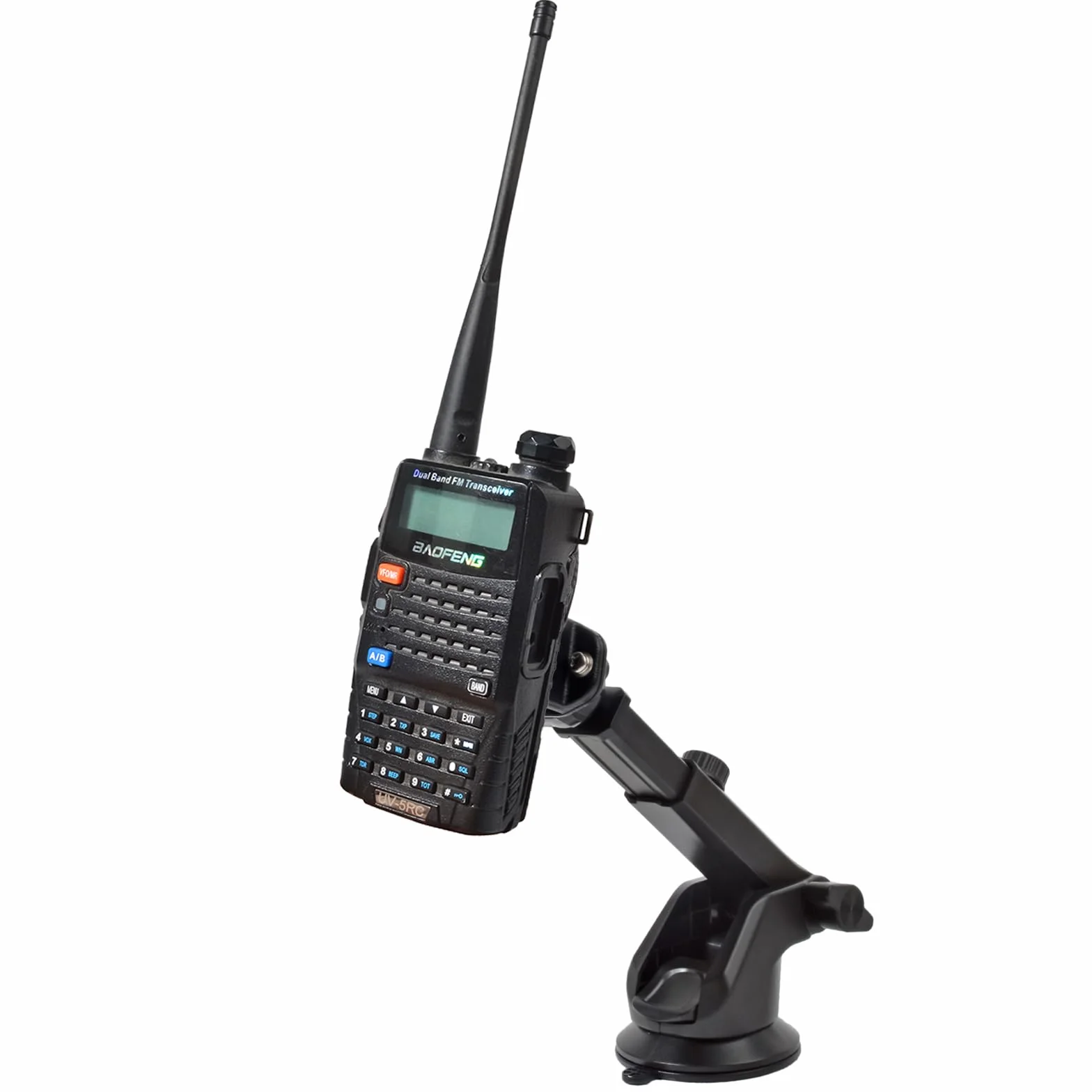 Supporto per walkie talkie auto palmare Radio ventosa parabrezza cruscotto staffa per Motorola, Baofeng, Icom, Kenwood, Yaesu, Midland, VHF UHF CB