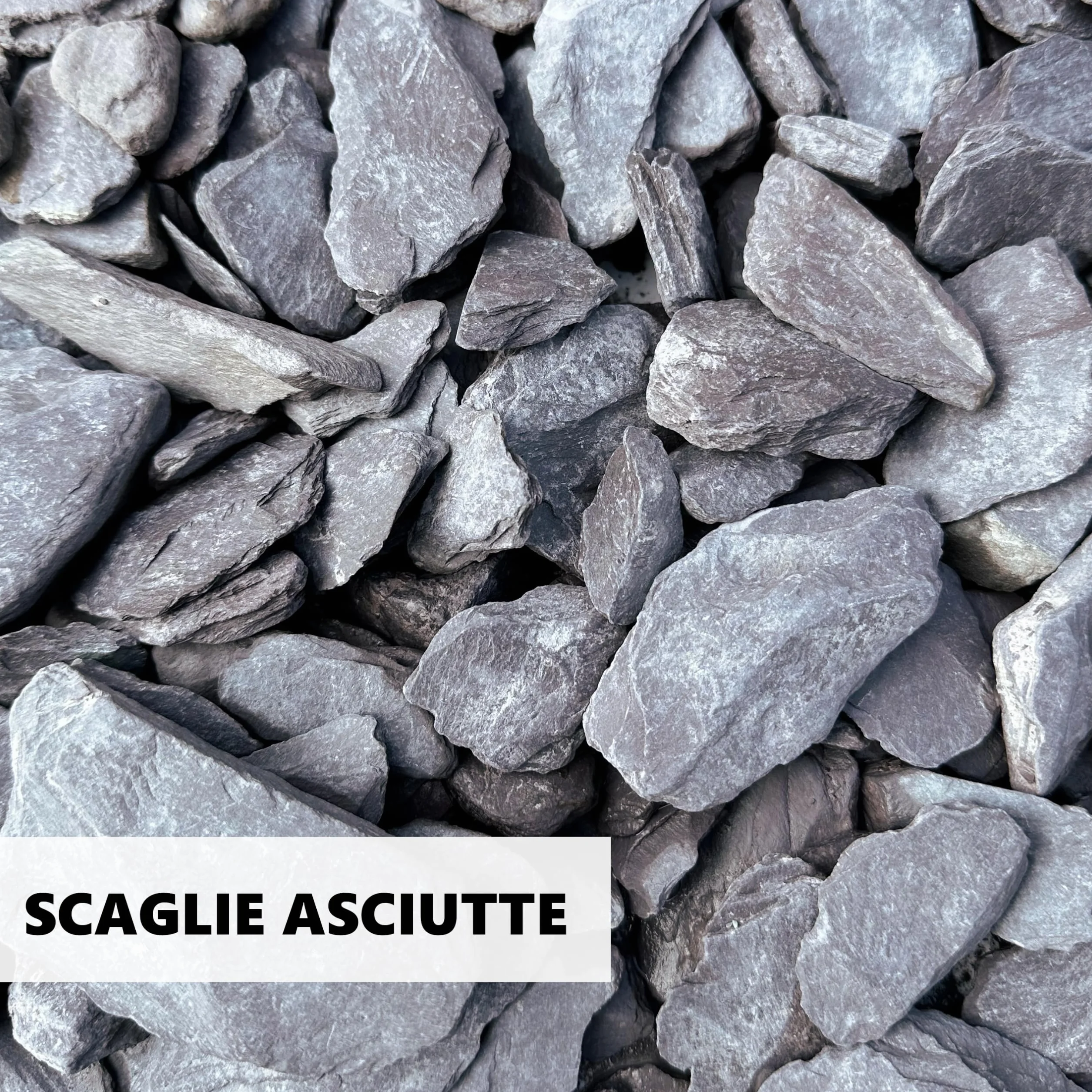 Scaglie Ardesia Viola Decorativa per Giardini Vasi Aiuole Granulometria 30-60mm Confezione 25kg