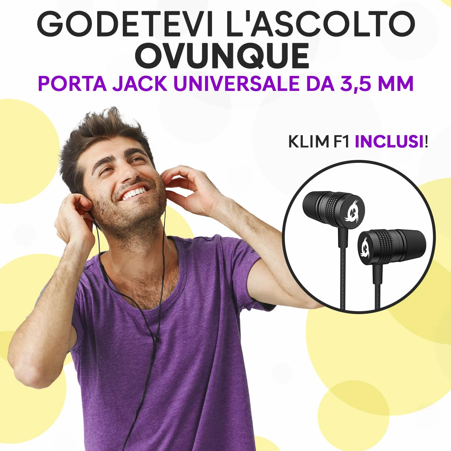 KLIM K8 Lettore Cassette Audio con Cuffie F1 - Registratore Cassette AM/FM Radio - Microfono e Altoparlante Integrati - Nero
