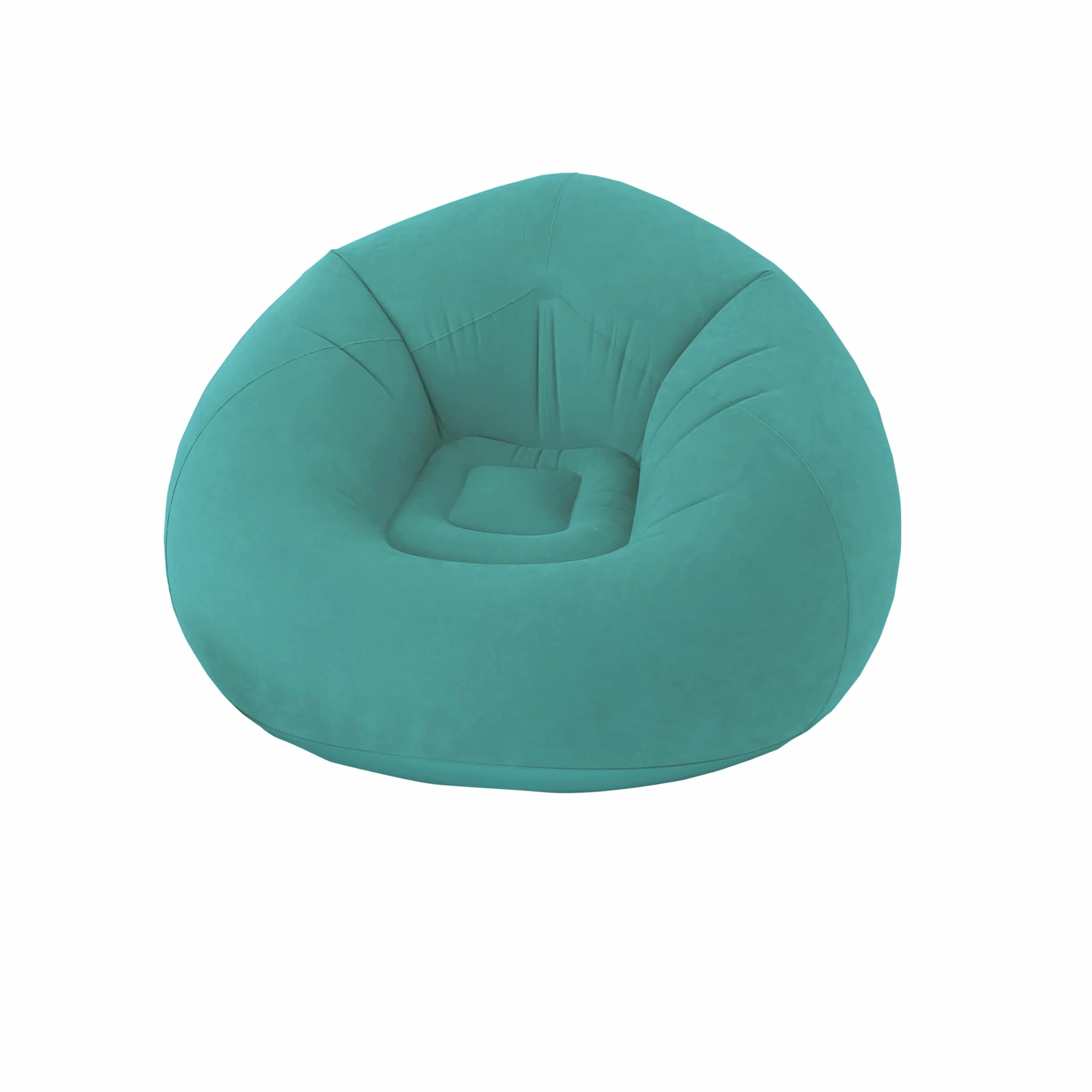 Poltrona da esterno gonfiabile 100 x 100 cm Turchese 100% PVC Flocké Collezione Giardino Costa