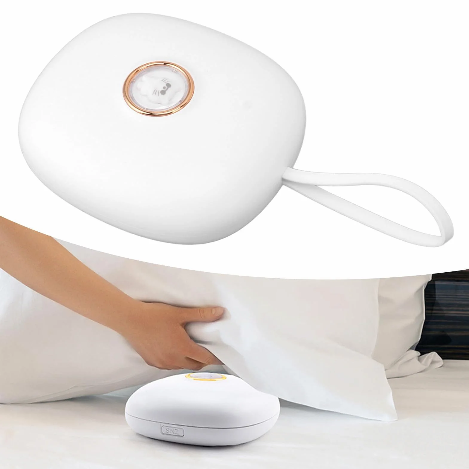 Sveglia a Vibrazione LED Silenziosa con Allarme Potente, Bed Shaker per Non Udenti