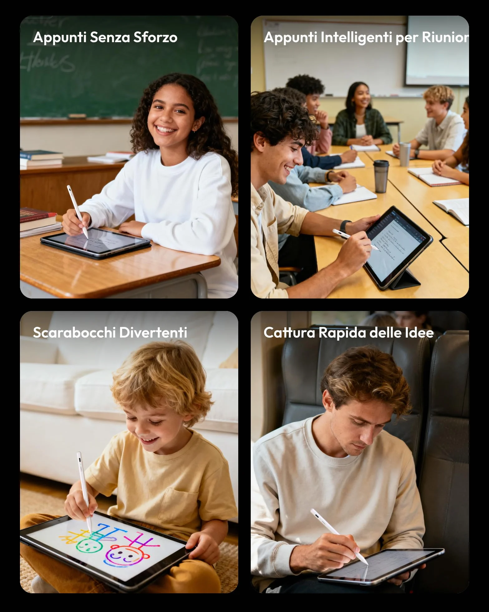 Metapen Penna Air8 per Apple iPad 2018-2026, Pencil con Ricarica Rapida, Rifiuto Palmo, Compatibile iPad Air/Pro/Mini