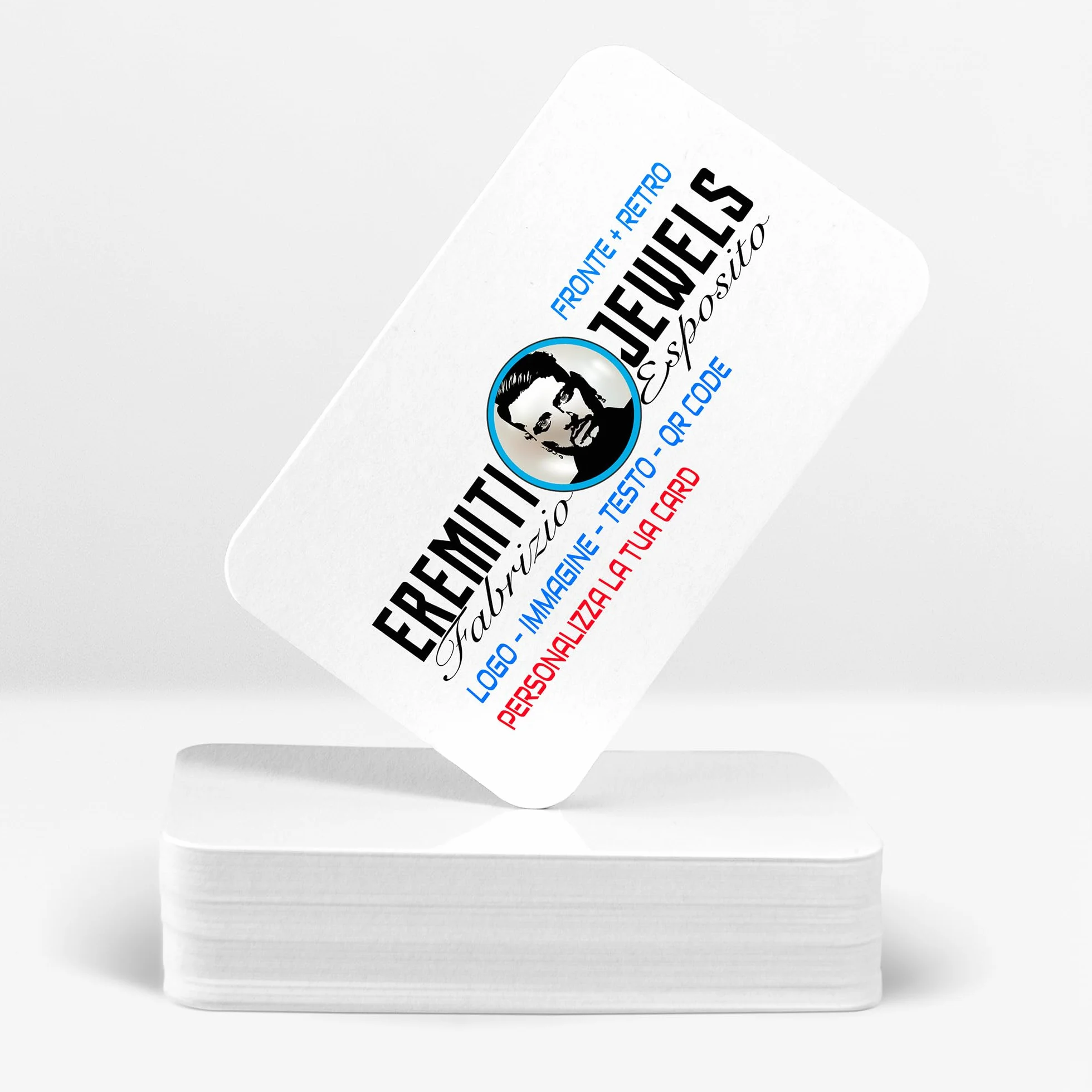 Card in PVC Personalizzate Fronte e Retro con Logo e Testo (100)