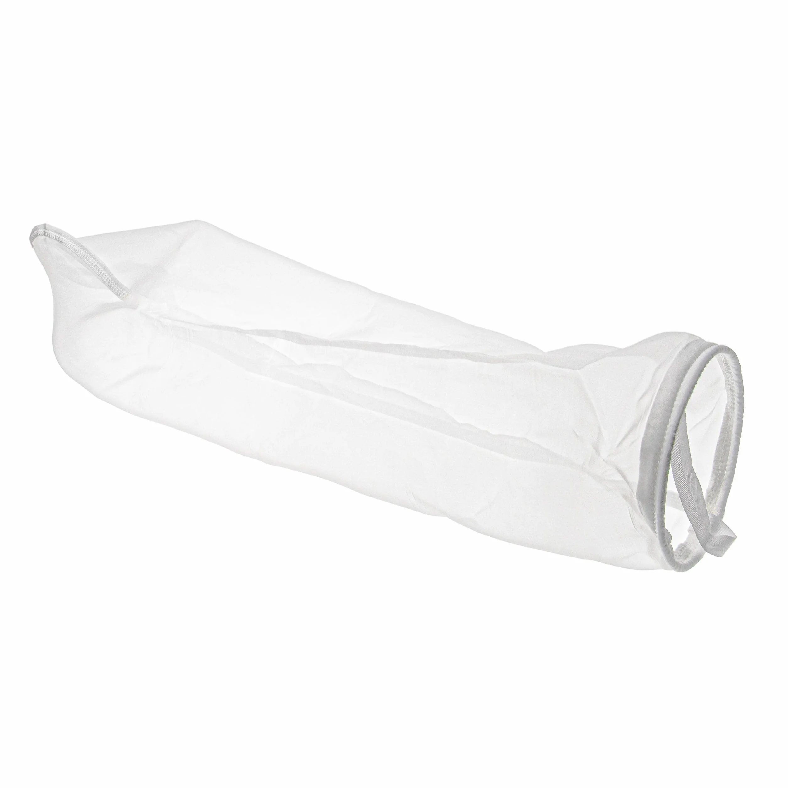 vhbw Calza filtrante Universale Compatibile con acquari, Piscine, Skimmer - Sacchetto filtrante, Nylon, 18 x 81 cm, 100 Micron, Bianco