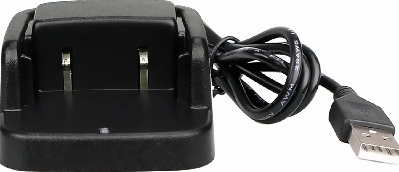 Retevis RT24 Caricabatterie Base USB Originale per Ricetrasmittente, Compatibile RT24/RT21, Nero
