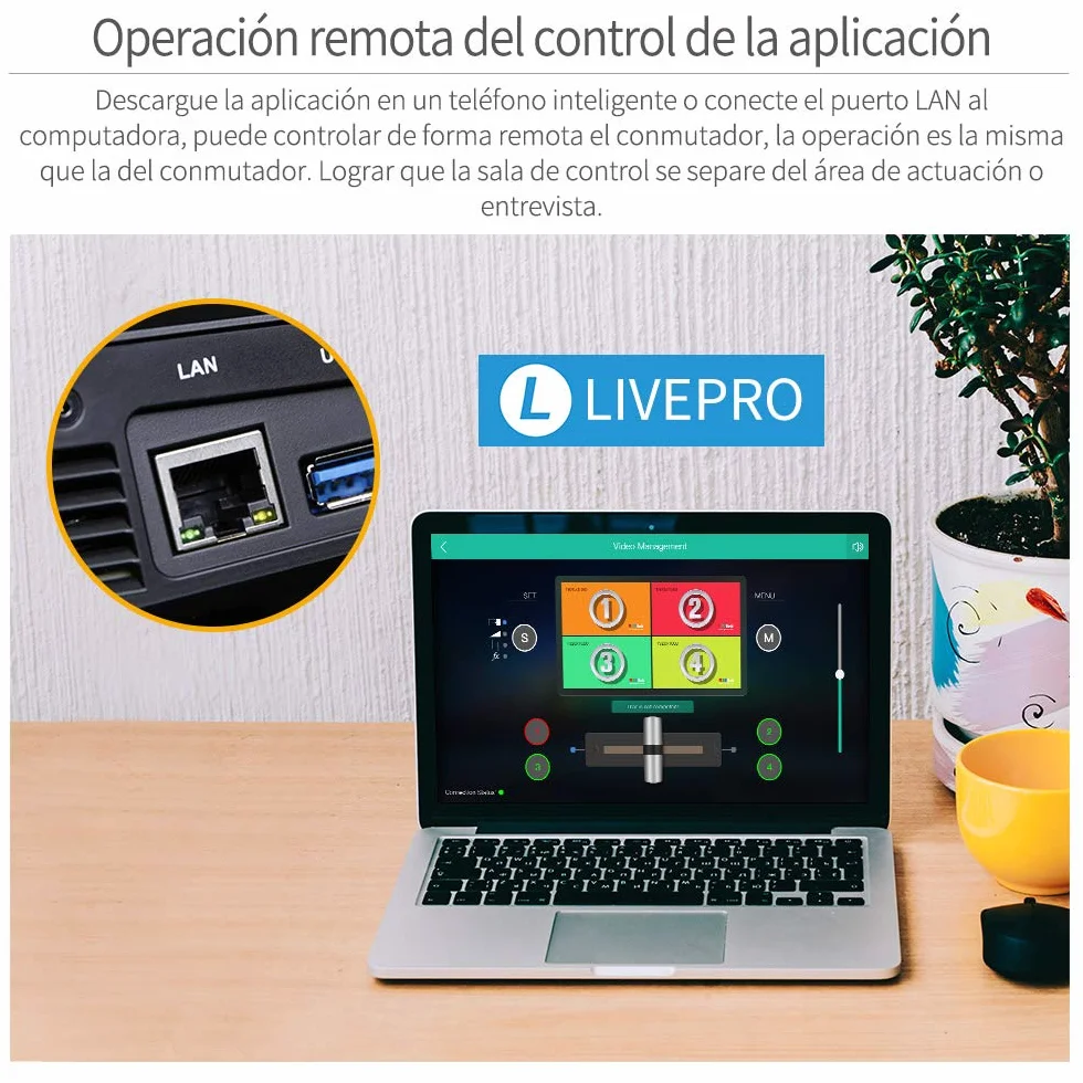 FEELWORLD LIVEPRO L1 V1 Mixer Video Multiformato Switcher 2 Pollici LCD 4 Ingressi HDMI USB 3.0 Streaming Live