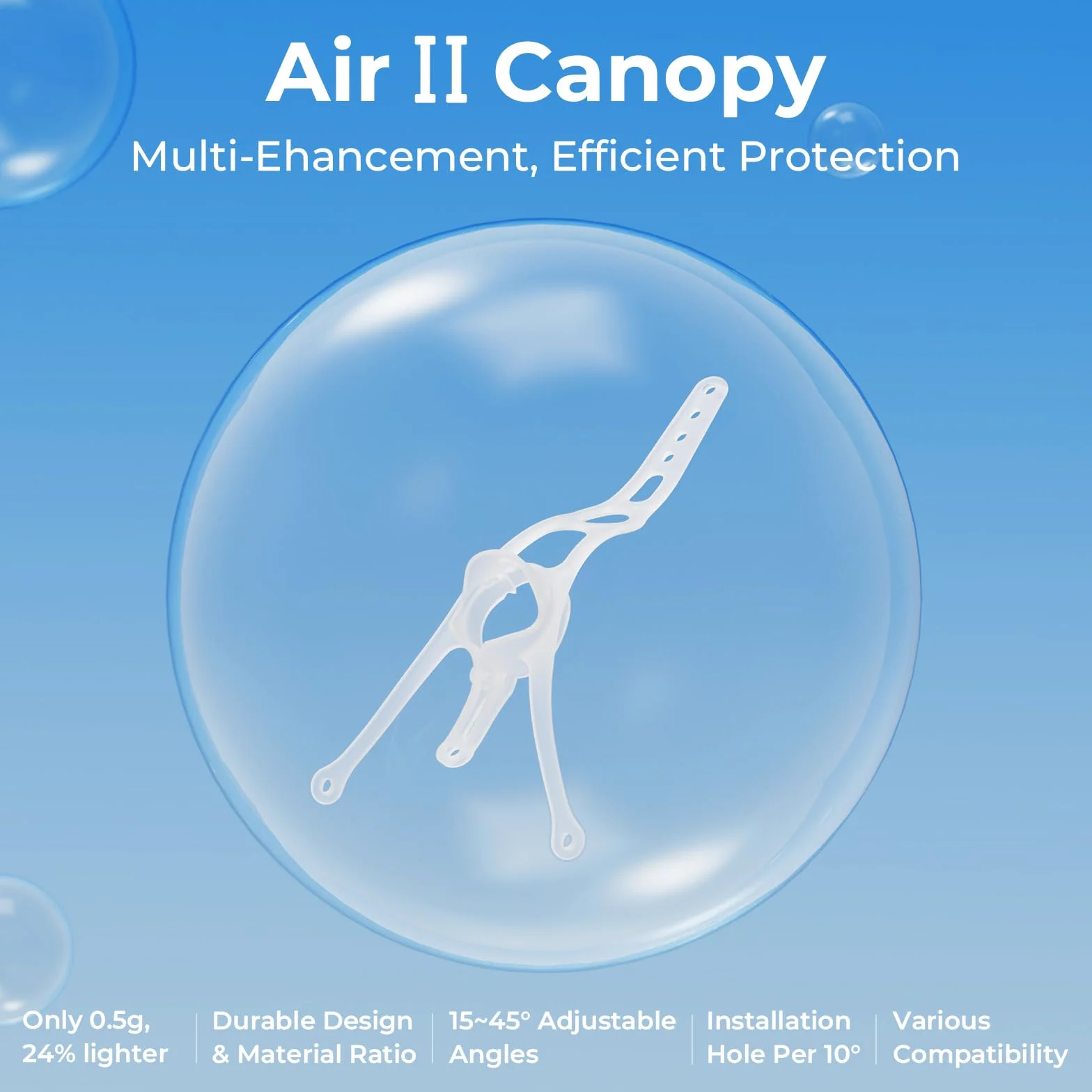 BETAFPV Air II Canopy 15°-45° Adjustable Camera Angle for 9-10mm Camera Whoop Drone