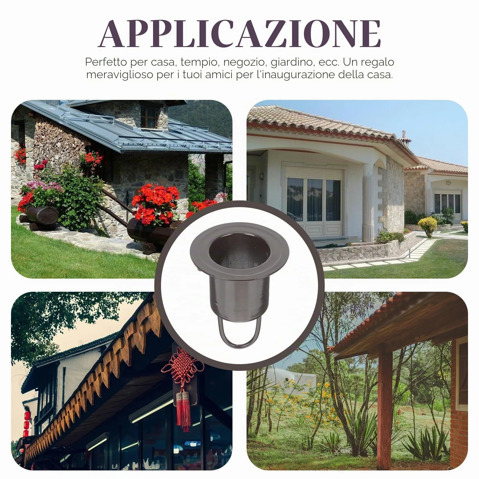 Operitacx Ganci di Installazione in Alluminio 4.72x3.54x3.54 Pollici Kit Adattatore per Catena Pluviale per Grondaia
