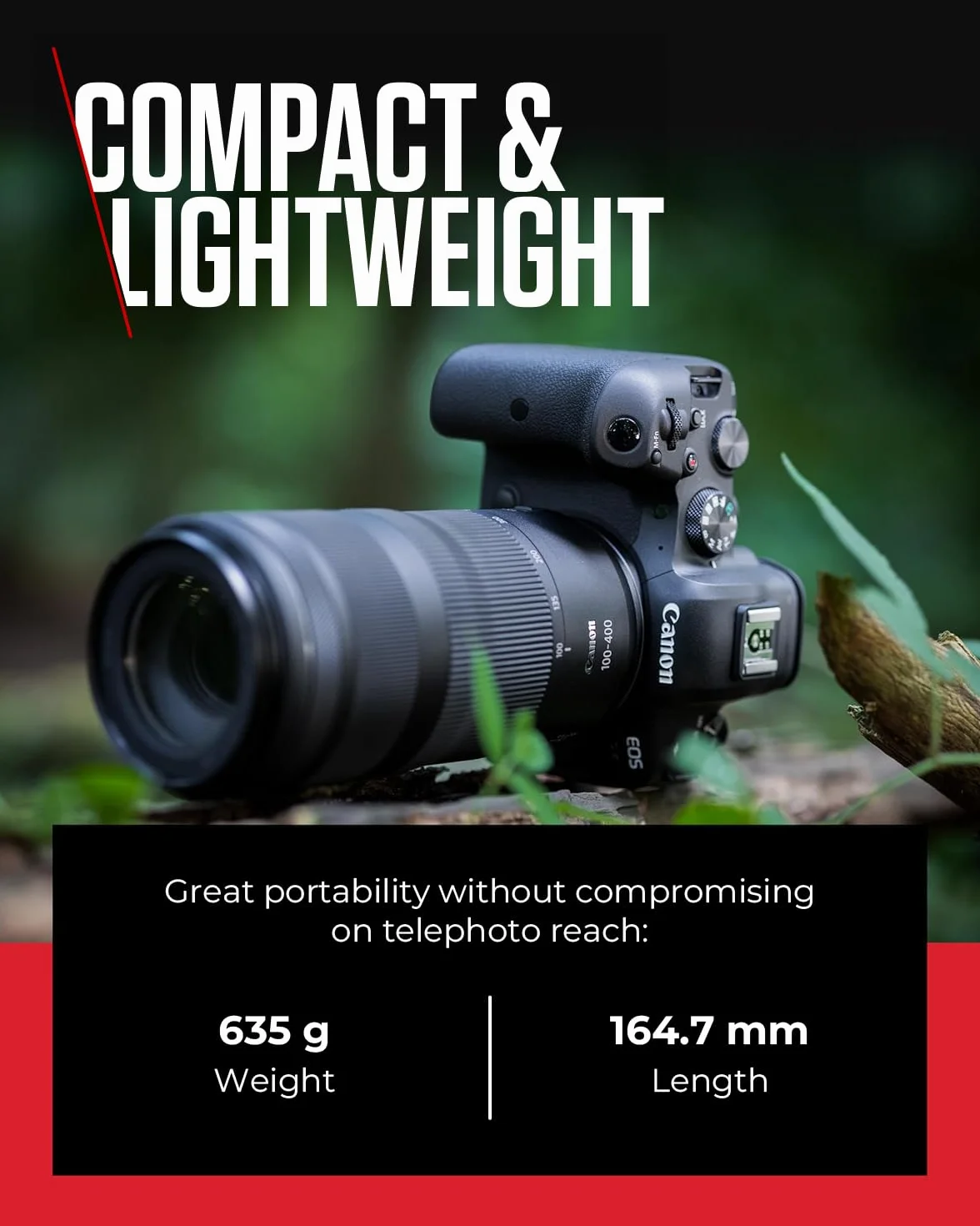 Canon Obiettivo RF 100-400mm F5.6-8 IS USM Teleobiettivo Zoom Stabilizzatore Ottico 5,5 Stop