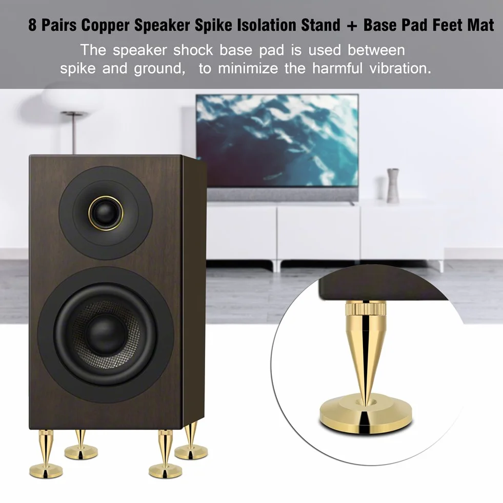 VBESTLIFE 8 paia punte altoparlante 6 x 36 mm assorbitore HiFi