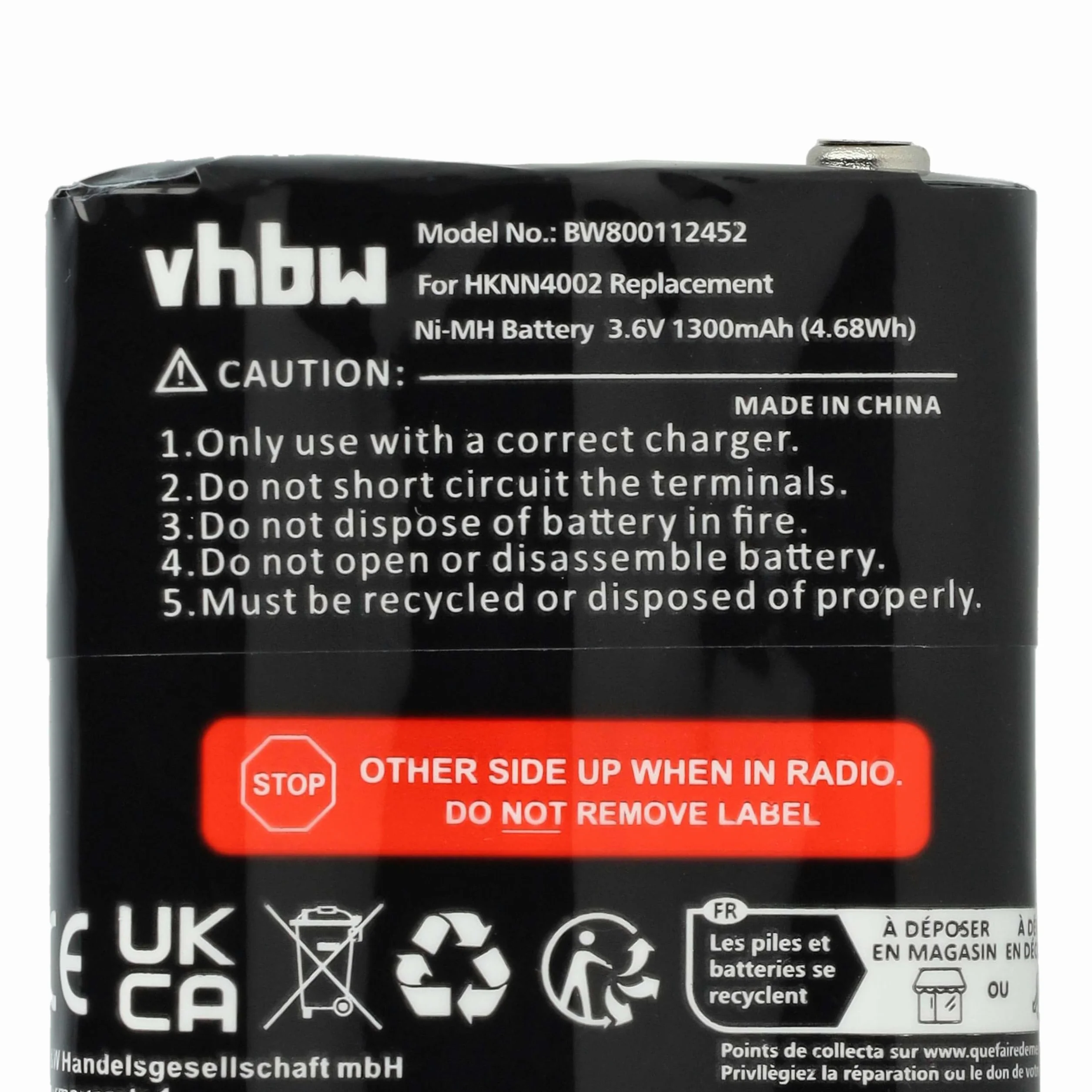 vhbw bateria NiMH 1300mAh 3,6V do Motorola Talkabout T5412 T5422 T5532 T5622 T62 radio