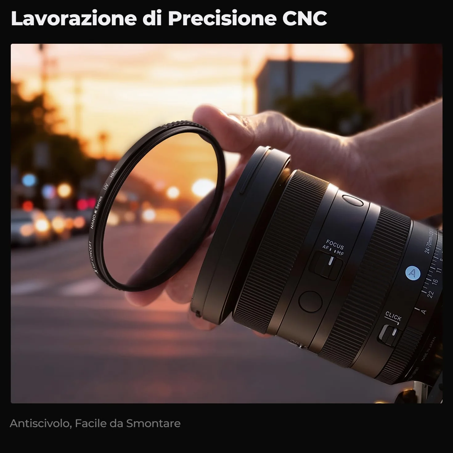 K&F CONCEPT Filtro UV 67 mm Nano-Klear Vetro Ottico con Nano-Rivestimento