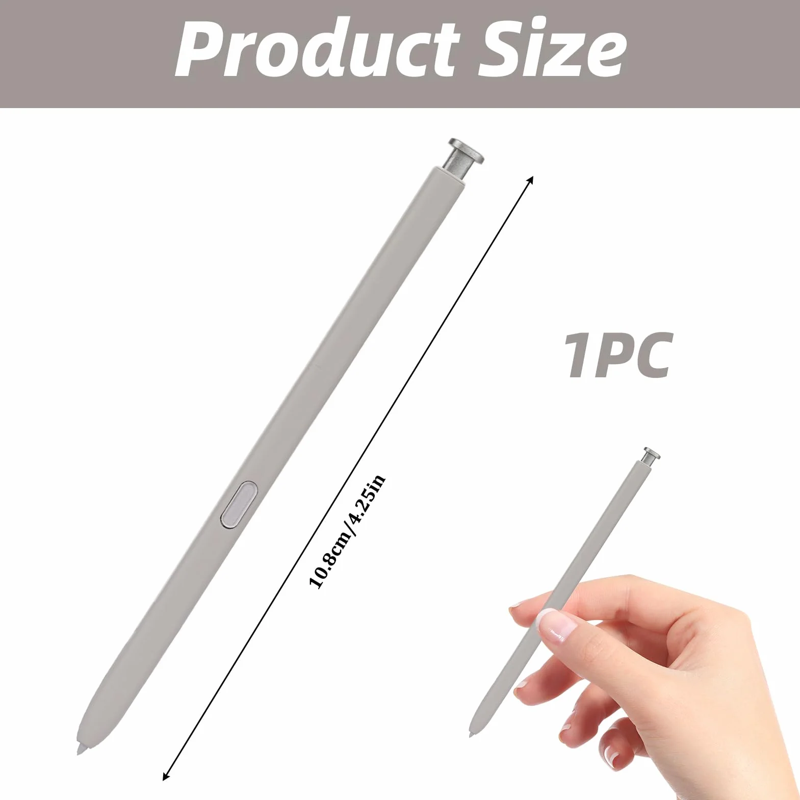S pen Pennino capacitivo di ricambio per Galaxy S25 Ultra, compatibile con Samsung Galaxy S25 Ultra, Grigio