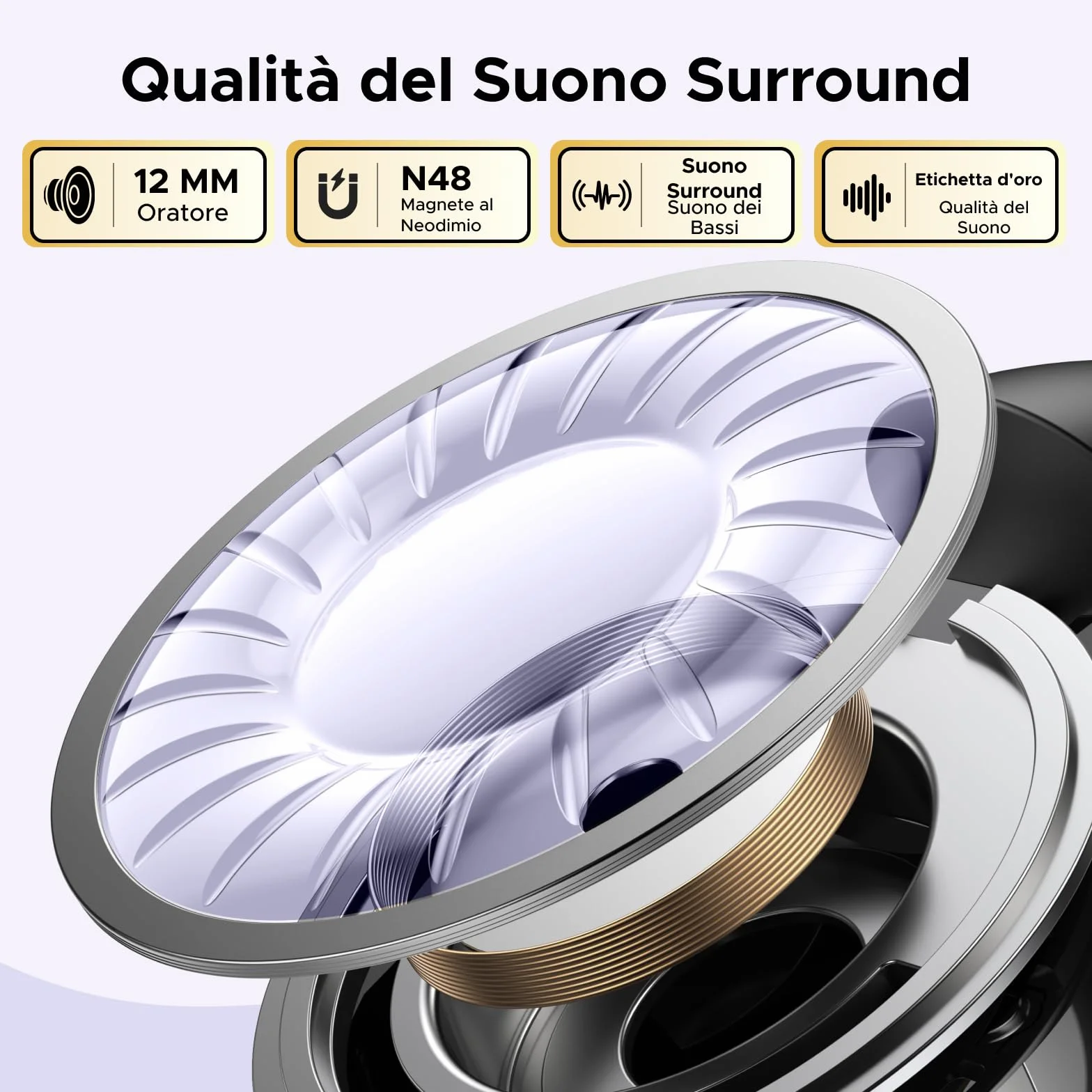 UGREEN HiTune S3 Cuffie Bluetooth 5.4 Sport con Clip Aperta ENC Hi-Fi Stereo 30H Autonomia IPX5 Impermeabile Nero