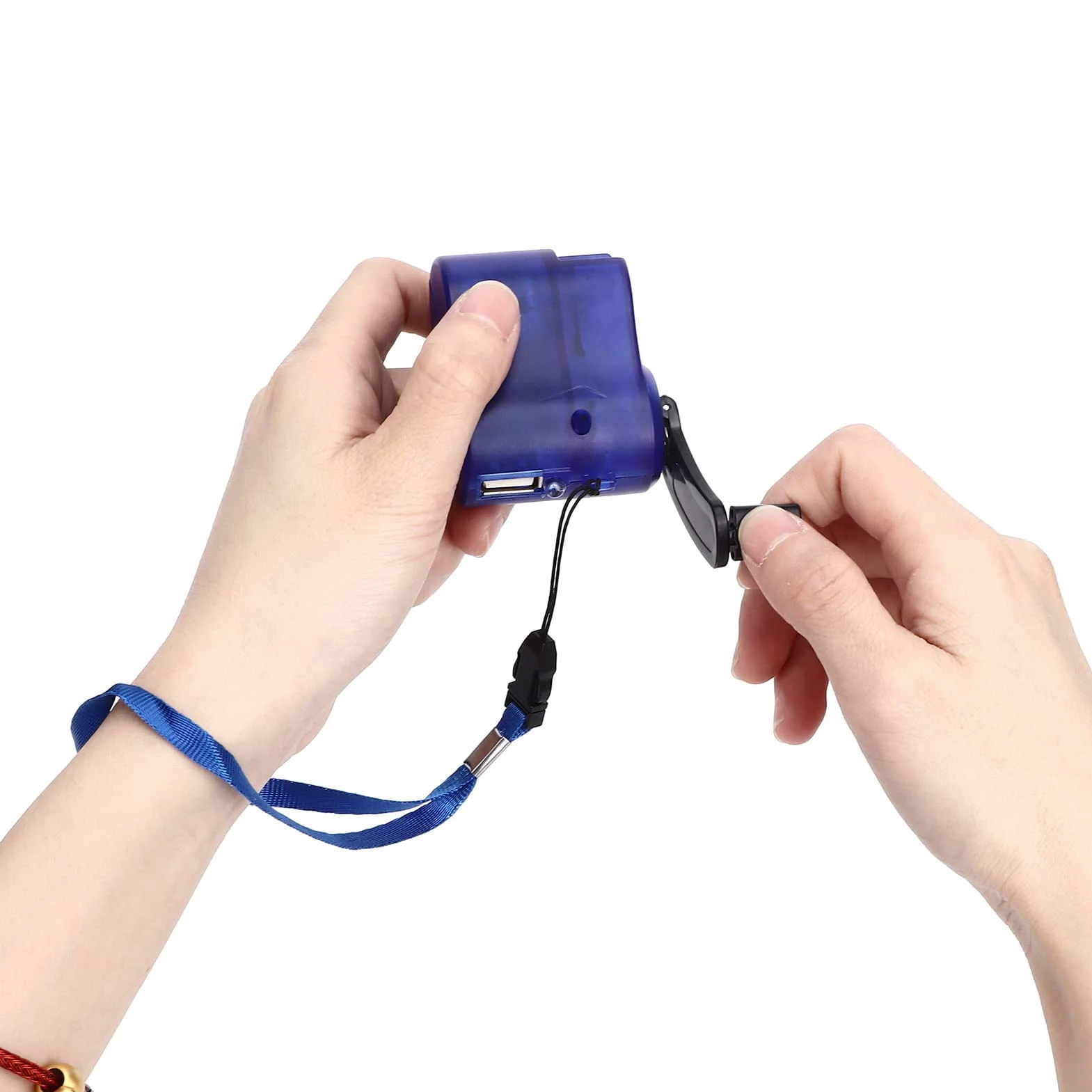 Telefono USB a Manovella Alimentazione Manuale per Escursionismo Campeggio