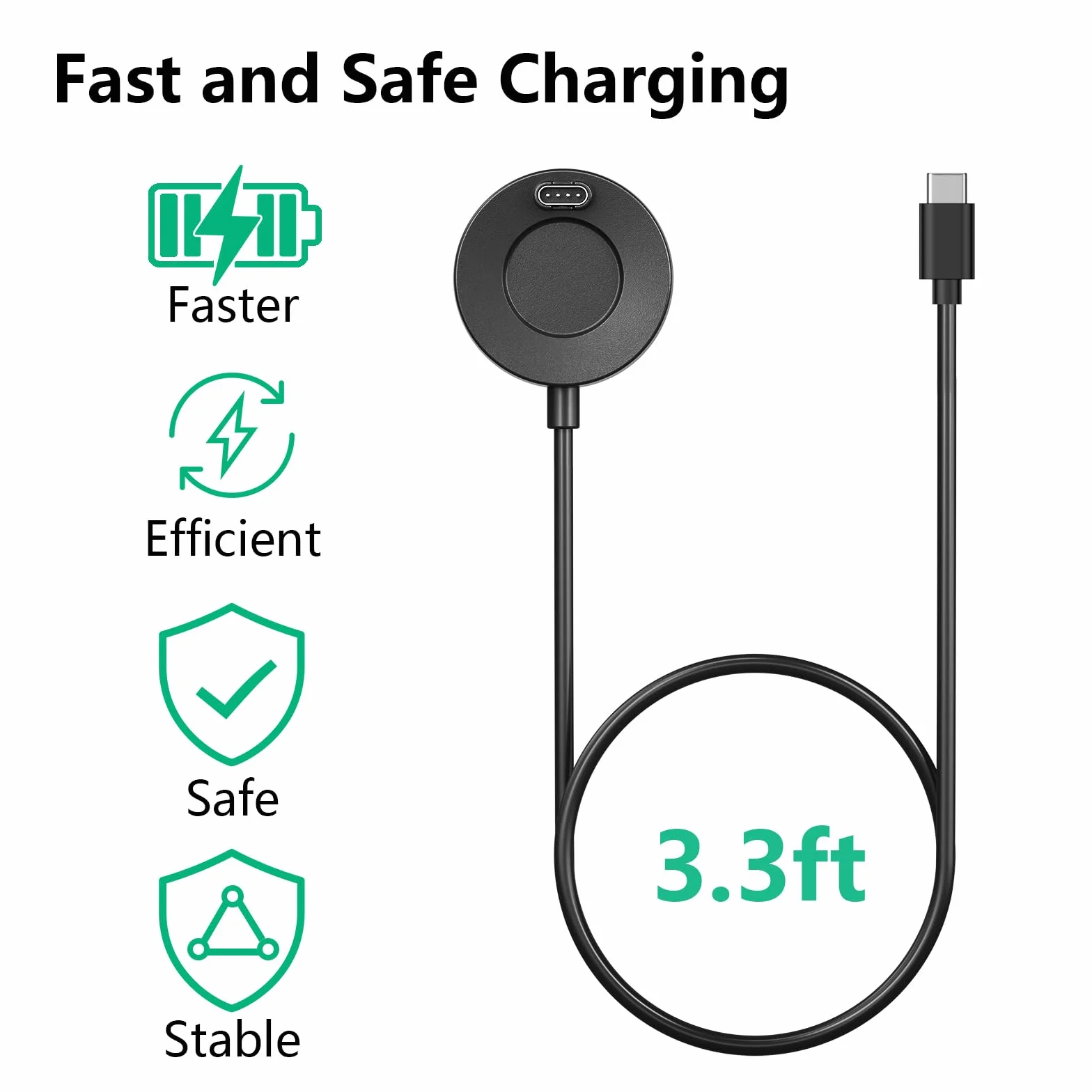 Caricatore per Garmin Instinct 2 Solar/Instinct 2 Cavo USB C Veloce Portatile