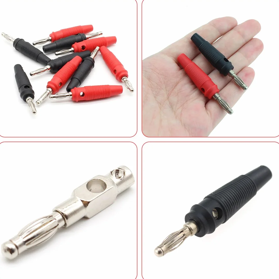 Set 10 Connettori a Banana 20A per Casse Audio 4mm Spinotti Altoparlanti