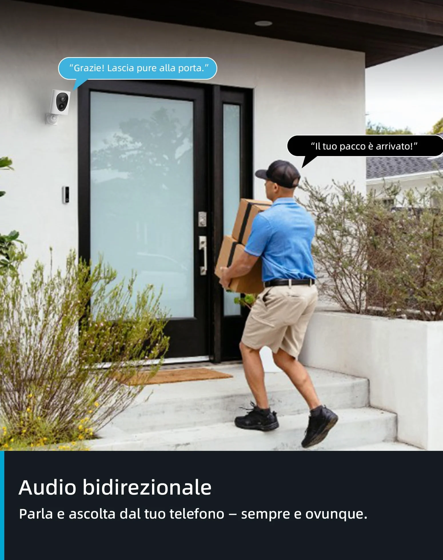 VIRTAVO Telecamera WiFi Esterno Senza Fili a Batteria Visione Notturna Colori Starlight VF1