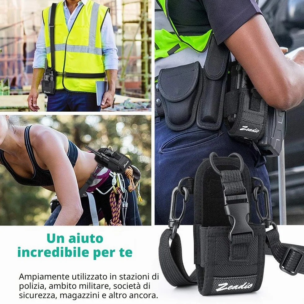 Zeadio Fodero Universale per Radio Bidirezionali, Custodia Durevole per Walkie Talkie ZNC-D