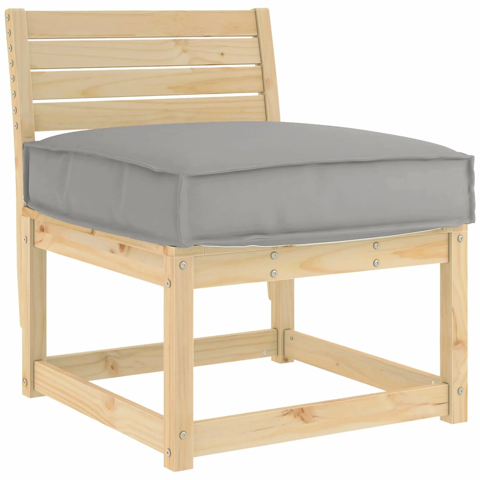 vidaXL Cuscino Grigio 60 x 60 x 12 cm Tessuto Oxford per Salotto, Resistente all'Acqua