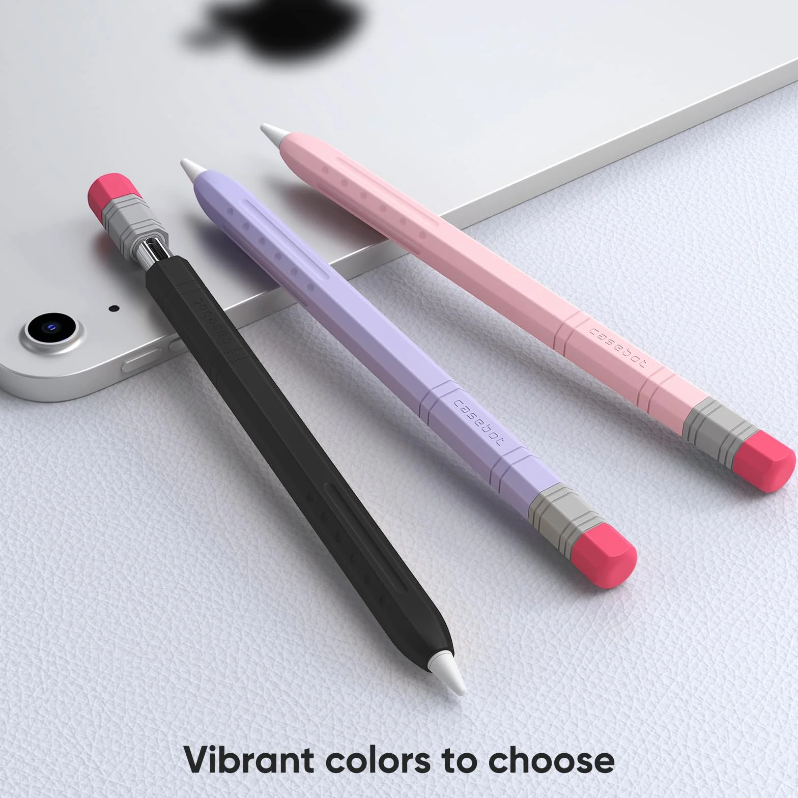 FINTIE Custodia in Silicone per Apple Pencil USB-C, Cover Protettiva Antiscivolo, Supporto Magnetico Nero