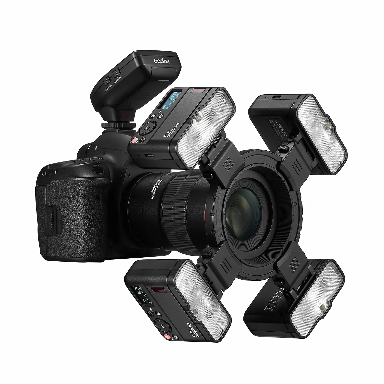 Godox MF12-K2 Flash macro 12W 2.4G Wireless TTL/M Nikon Sony Canon Fuji Olympus Panasonic