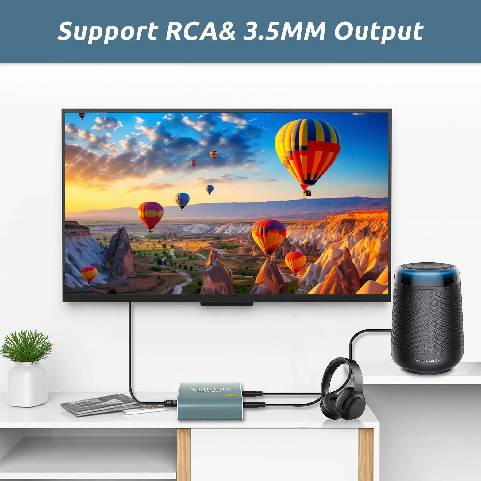 192KHz DAC Convertitore Audio Digitale Analogico Fibra Ottica Coaxial Toslink SPDIF a L/R Jack 3.5mm per Cuffie PS3 HDTV Blu Ray DVD Sky HD Fire TV Box