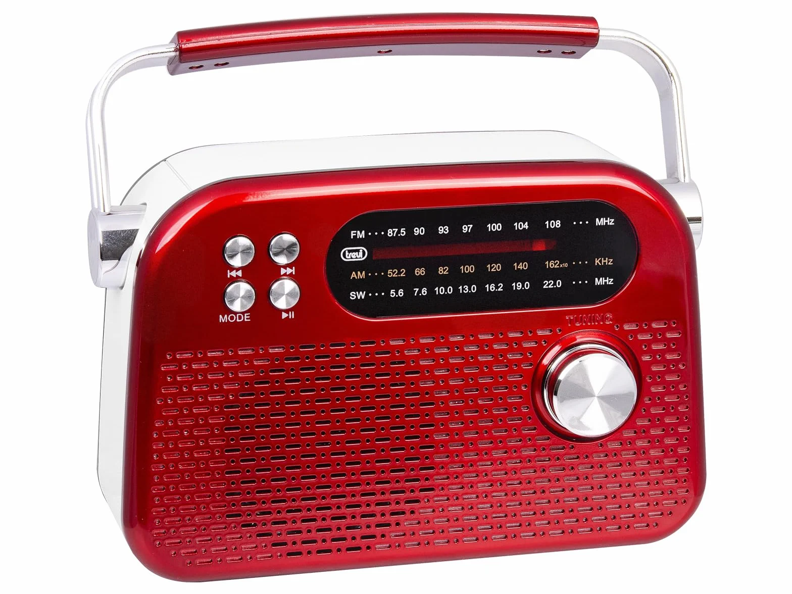 Trevi RDA 70 BR Radio Portatile Wireless Multibanda FM AM SW USB MP3 Batteria Ricaricabile al Litio Compatta