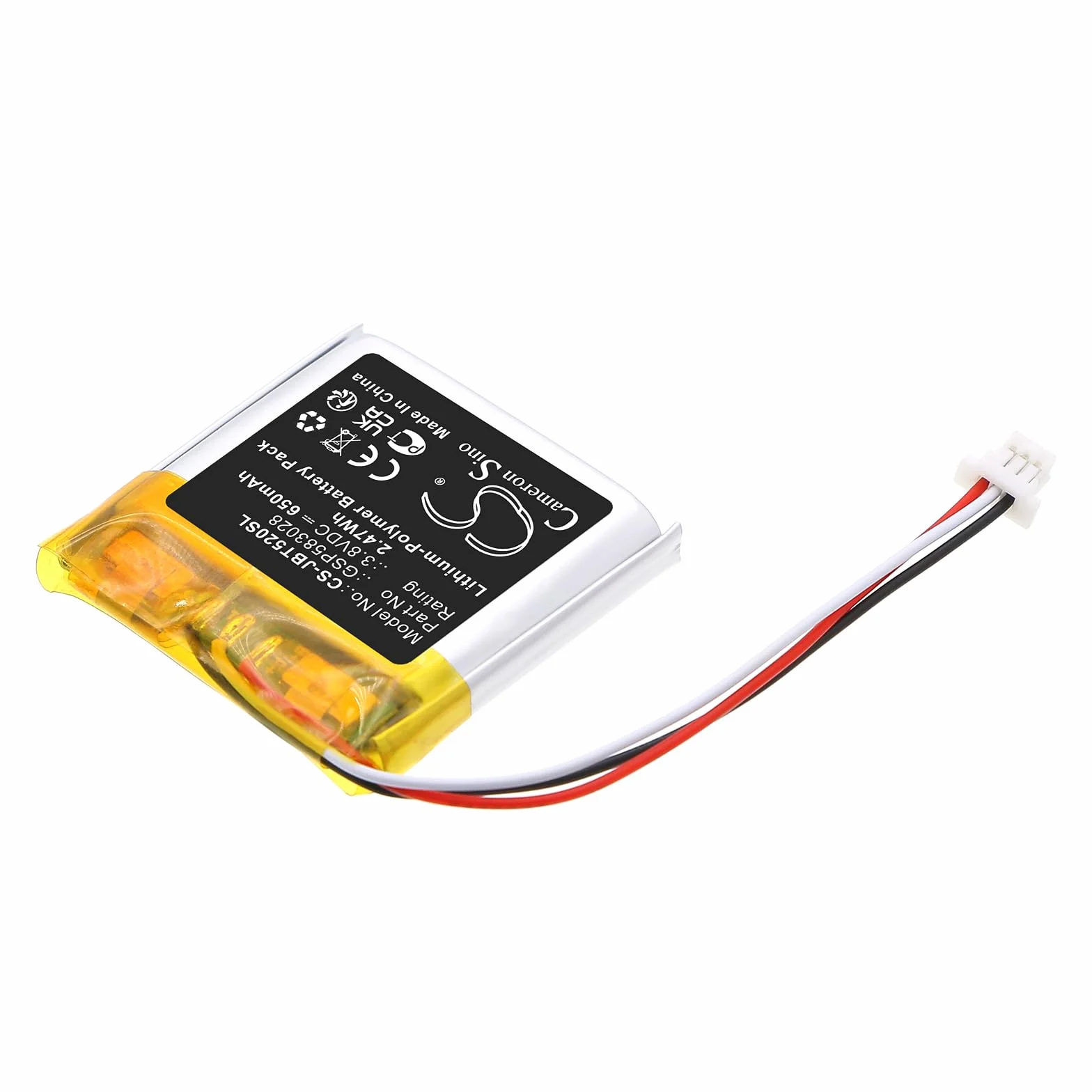 Batteria 650mAh compatibile con JBL Tune 520 BT sostituisce GSP583028
