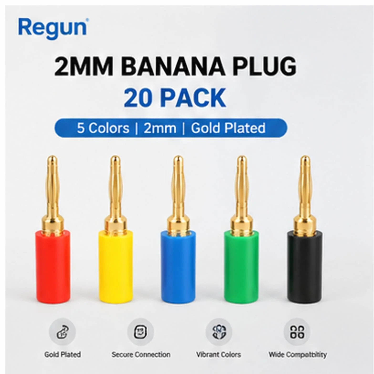 Spine a banana da 2 mm a colori misti Sonde per test altoparlanti Connettore amplificatore cavo