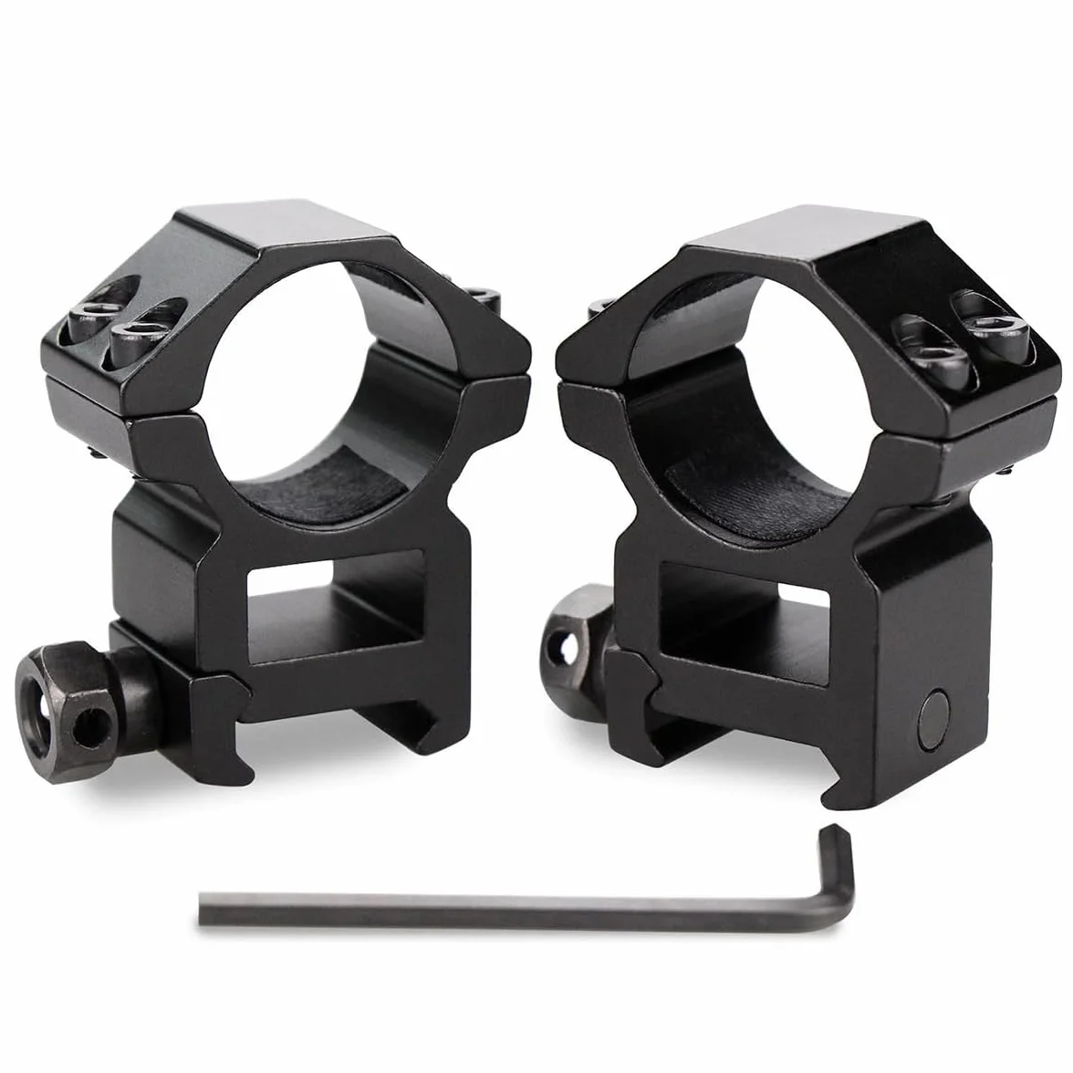 Anelli per cannocchiale da 1 Pollice ad Alto Profilo per Guida Picatinny da 20 mm, 2 Pezzi