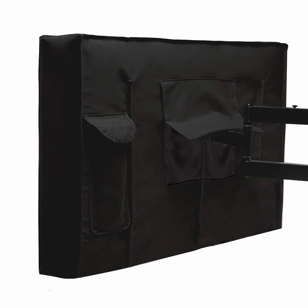 HpLive Copertura per TV da esterno impermeabile antipolvere Oxford 210D per TV 22-75 pollici con tasca telecomando