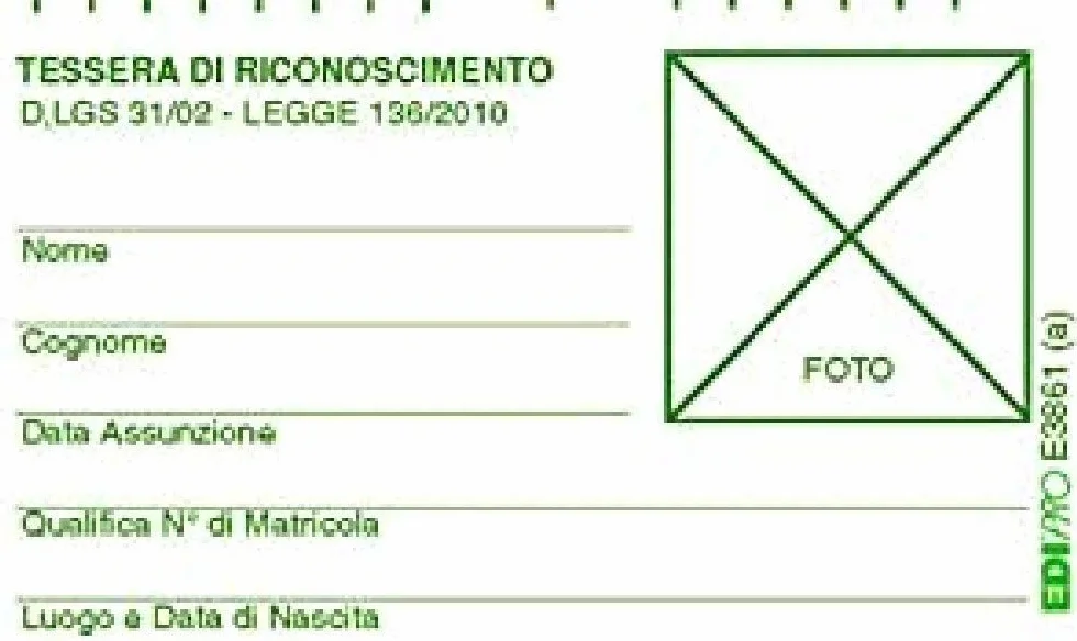 EDIPRO E3861-100 schede tessera di riconoscimento lavoratori 5x9