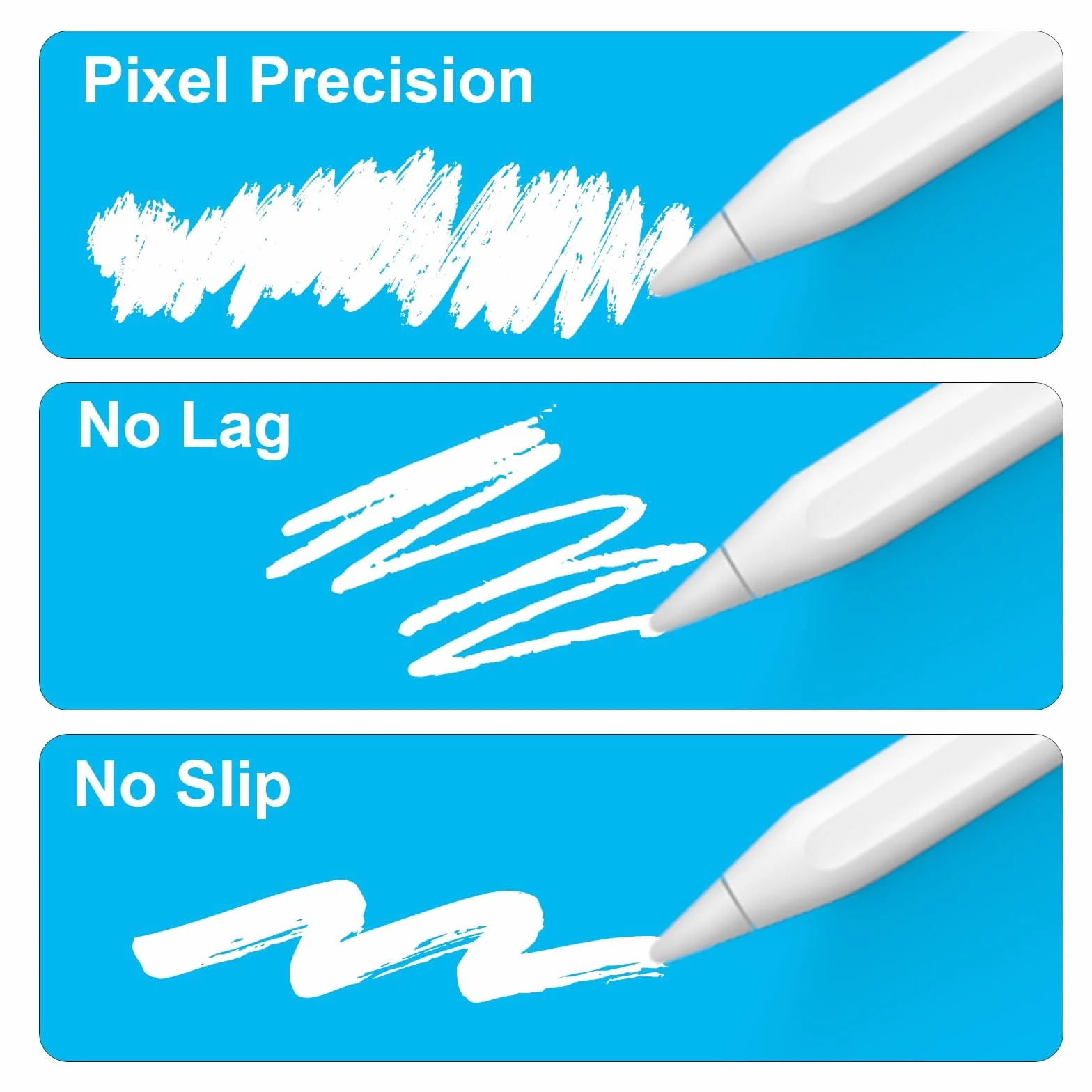 PAPERFEEL 4 Pezzi Punta per Apple Pencil 2/1 USB-C PRO Ricambio Alta Sensibilità iPad
