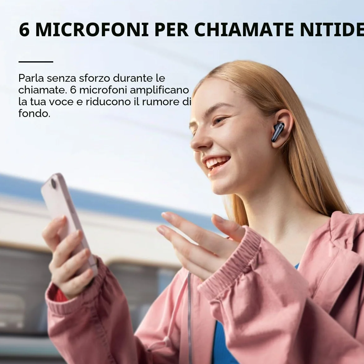 Soundcore Anker Liberty 4 NC Cuffie Bluetooth Cancellazione Rumore, Auricolari Bluetooth 98,5% Meno Rumore, Hi-Res Audio, 50 Ore, Bluetooth 5.3