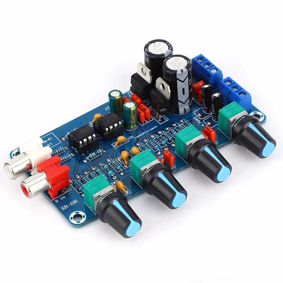 Preamplificatore NE5532 con Scheda Tonale e Volume Regolabile Bassi Medio-alti