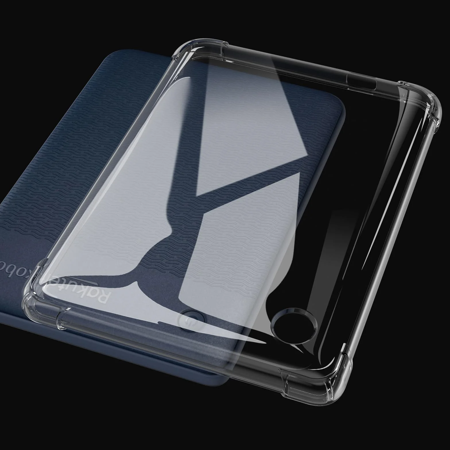 Tenano Custodia Trasparente per Kobo Clara Colour/BW/2E, Tolino Shine Colour/Shine 5/4, Copertura Posteriore in Silicone 6"