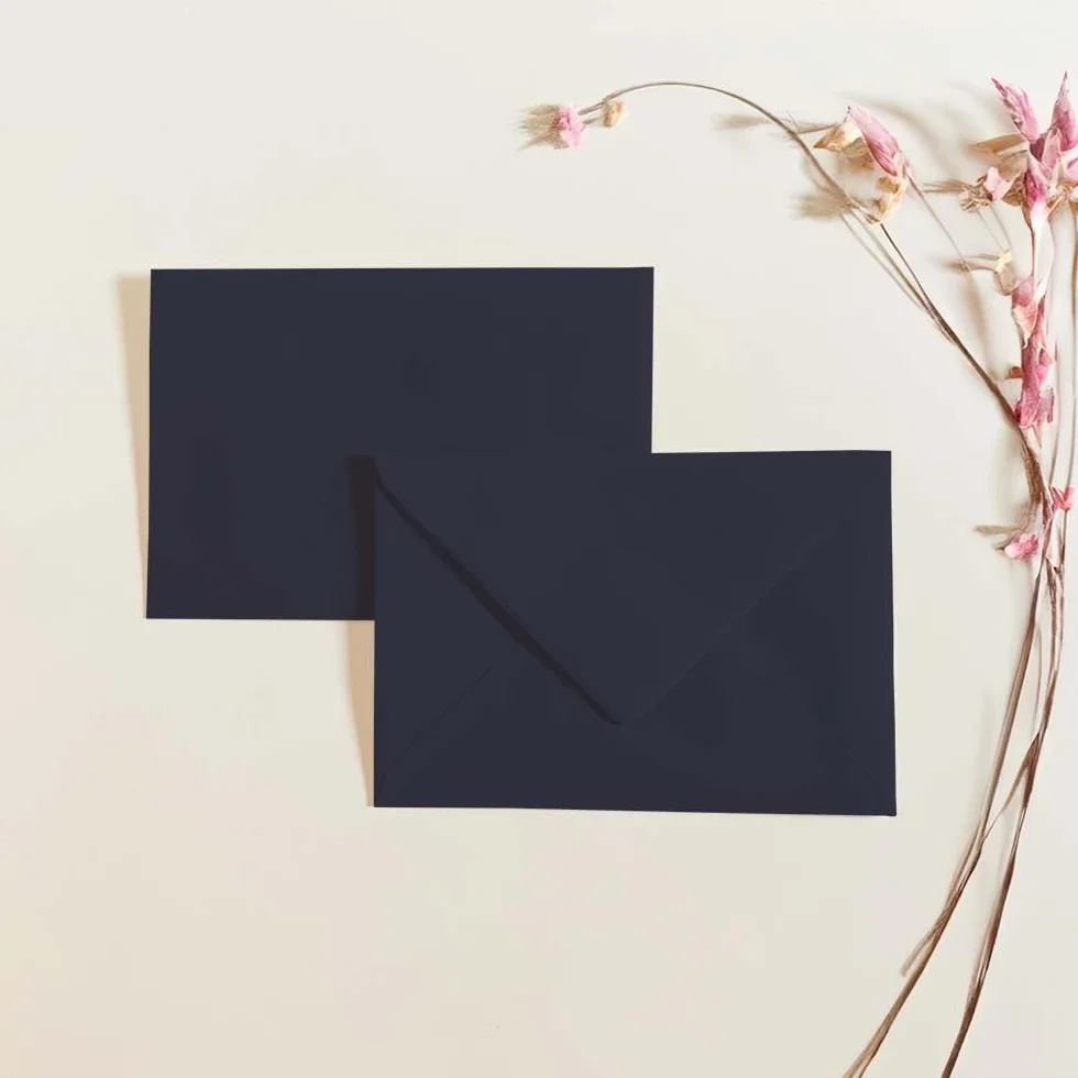 Buste formato DIN B6 125 x 176 mm senza finestra incollaggio a umido blu notte 120 g/m² 10 pezzi